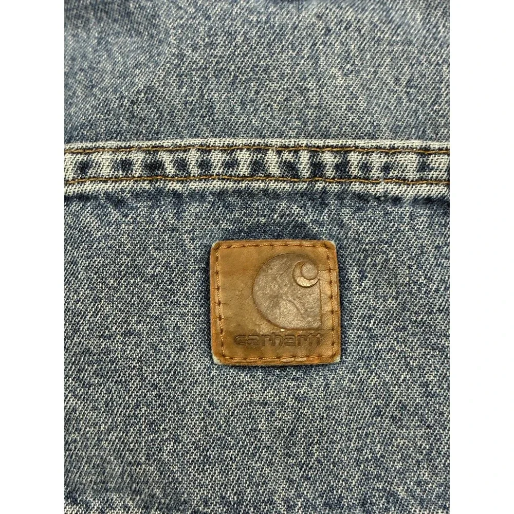 Carhartt Jeans Mens 33x31 Blue Relaxed Straight Denim B13DP Workwear Dungaree